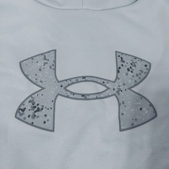 Under Armour Storm Sweatshirt Youth Medium Hoodie Cold Gear Gray Pullover Logo - Picture 2 of 6
